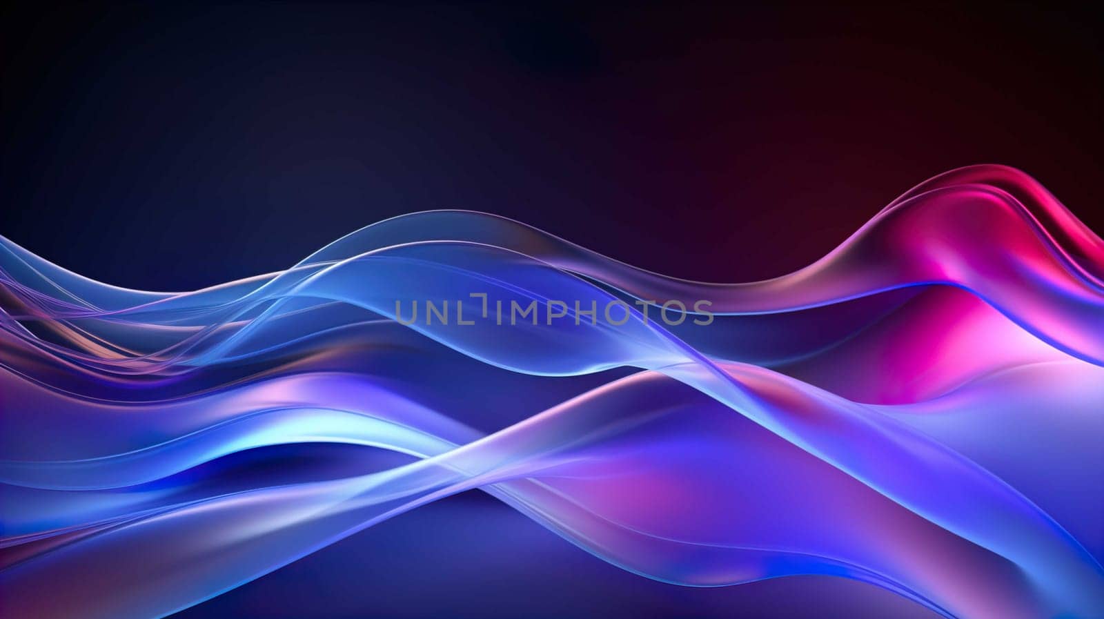 Modern Abstract Wavy Background , 3D glass wavy background , Science fiction or information technology concept  , Generate AI