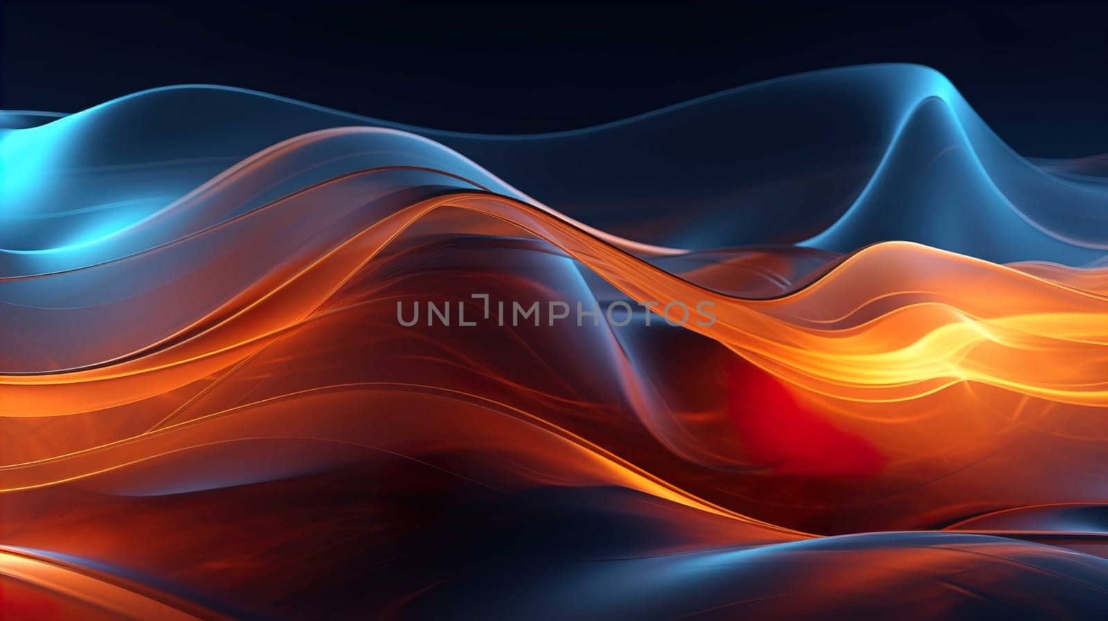 Modern Abstract Wavy Background , 3D glass wavy background , Science fiction or information technology concept  , Generate AI