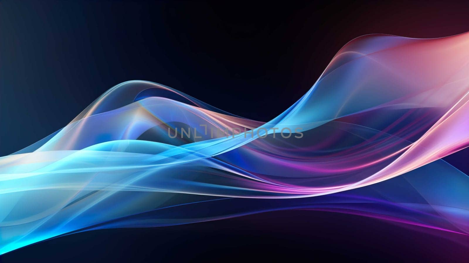 Modern Abstract Wavy Background , 3D glass wavy background , Science fiction or information technology concept  , Generate AI