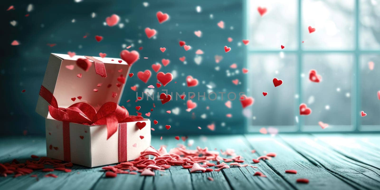 a gift box of romantic love on the valentines day pragma