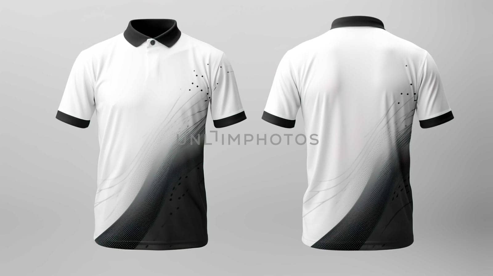 Black And White Golf Tee Shirts Front Back  design , Generate AI by Mrsongrphc