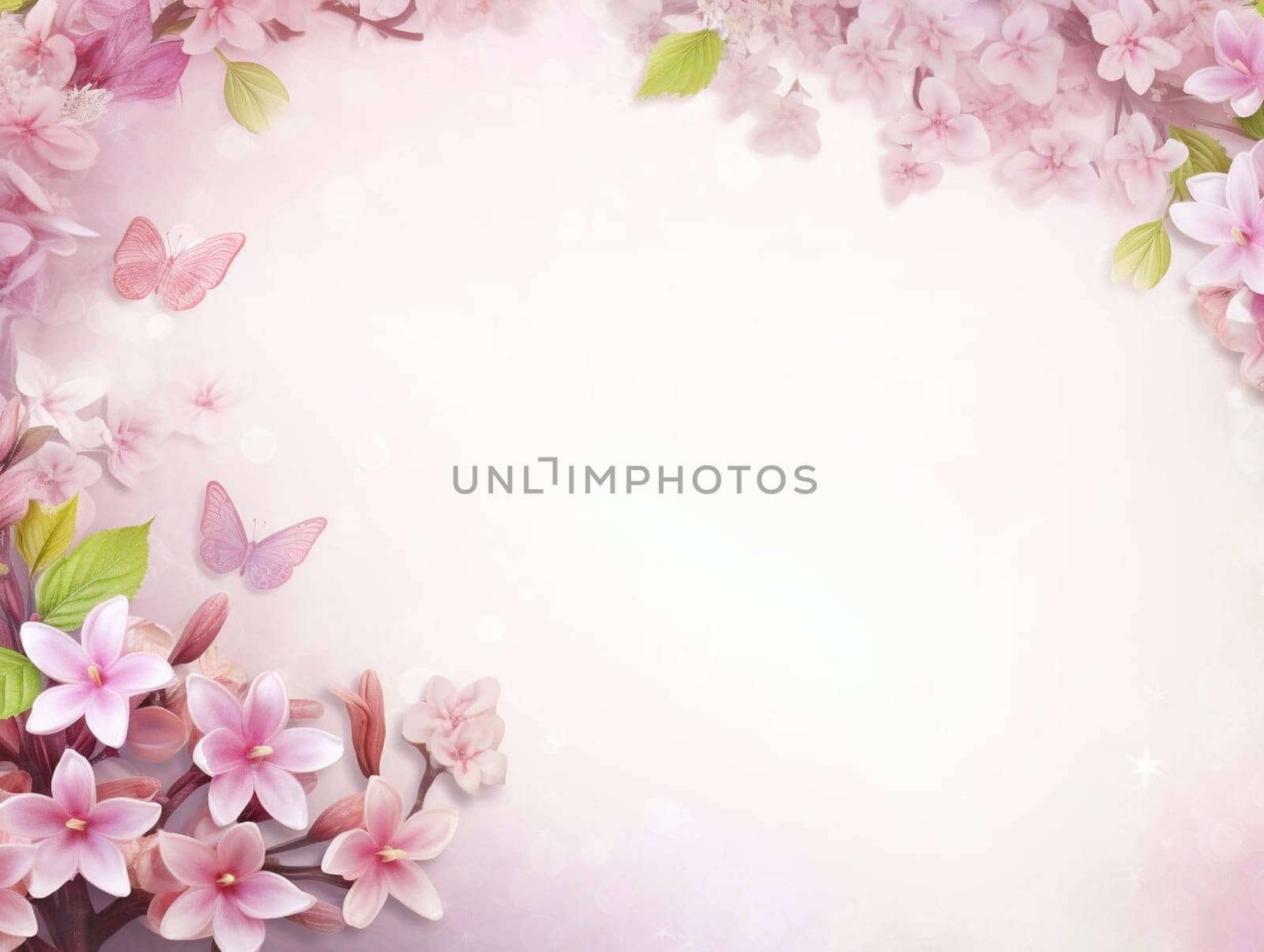 Spring and summer decorations background with beautiful wild flowers. Copy space for text banner. by sergeykoshkin