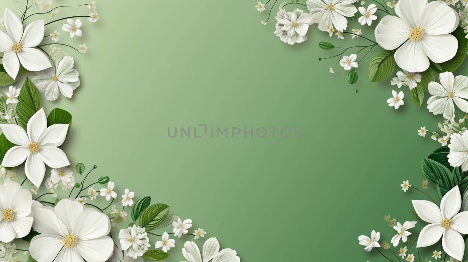 Spring and summer decorations background with beautiful wild flowers. Copy space for text banner. by sergeykoshkin