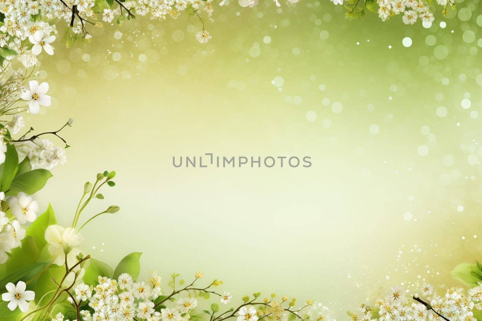 Spring and summer decorations background with beautiful wild flowers. Copy space for text banner