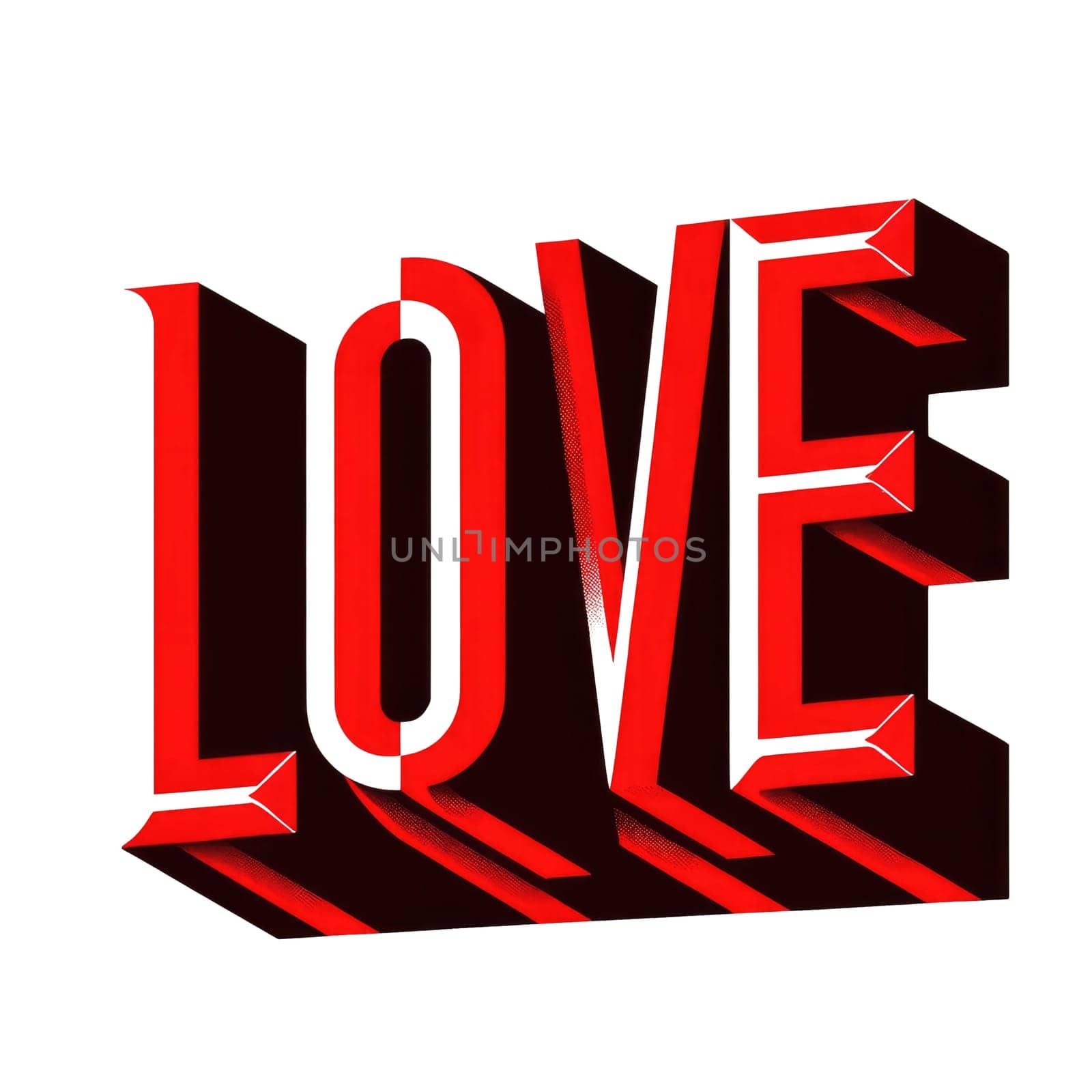 Word LOVE typography lettering design for valentines day card print. Vellichor. by biancoblue