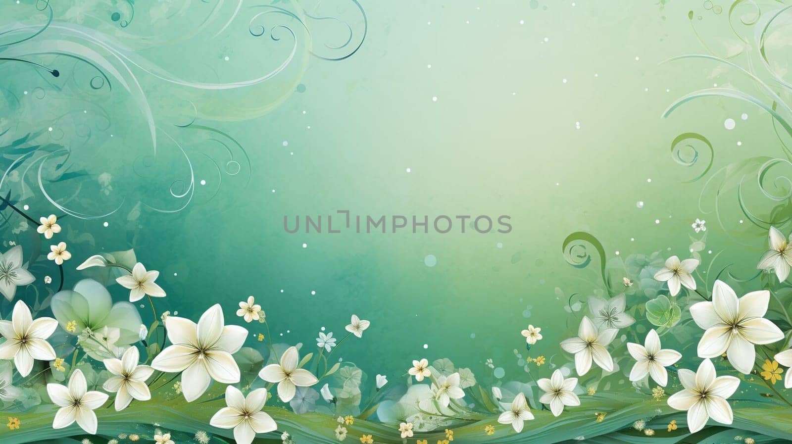 Spring and summer decorations background with beautiful wild flowers. Copy space for text banner. by sergeykoshkin