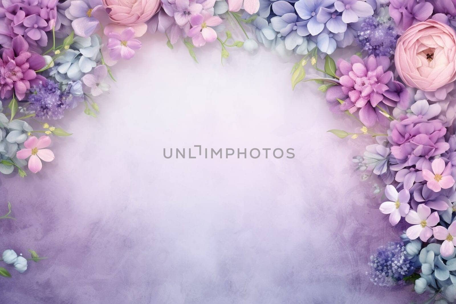 Spring and summer decorations background with beautiful wild flowers. Copy space for text banner