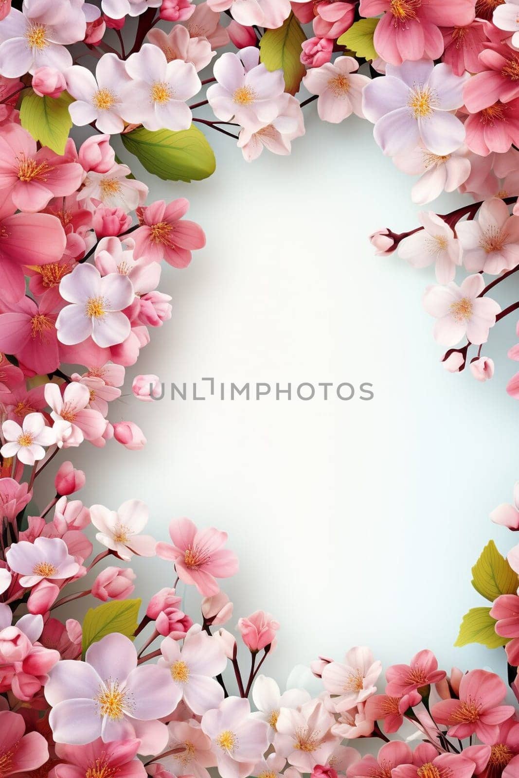 Spring and summer decorations background with beautiful wild flowers. Copy space for text banner