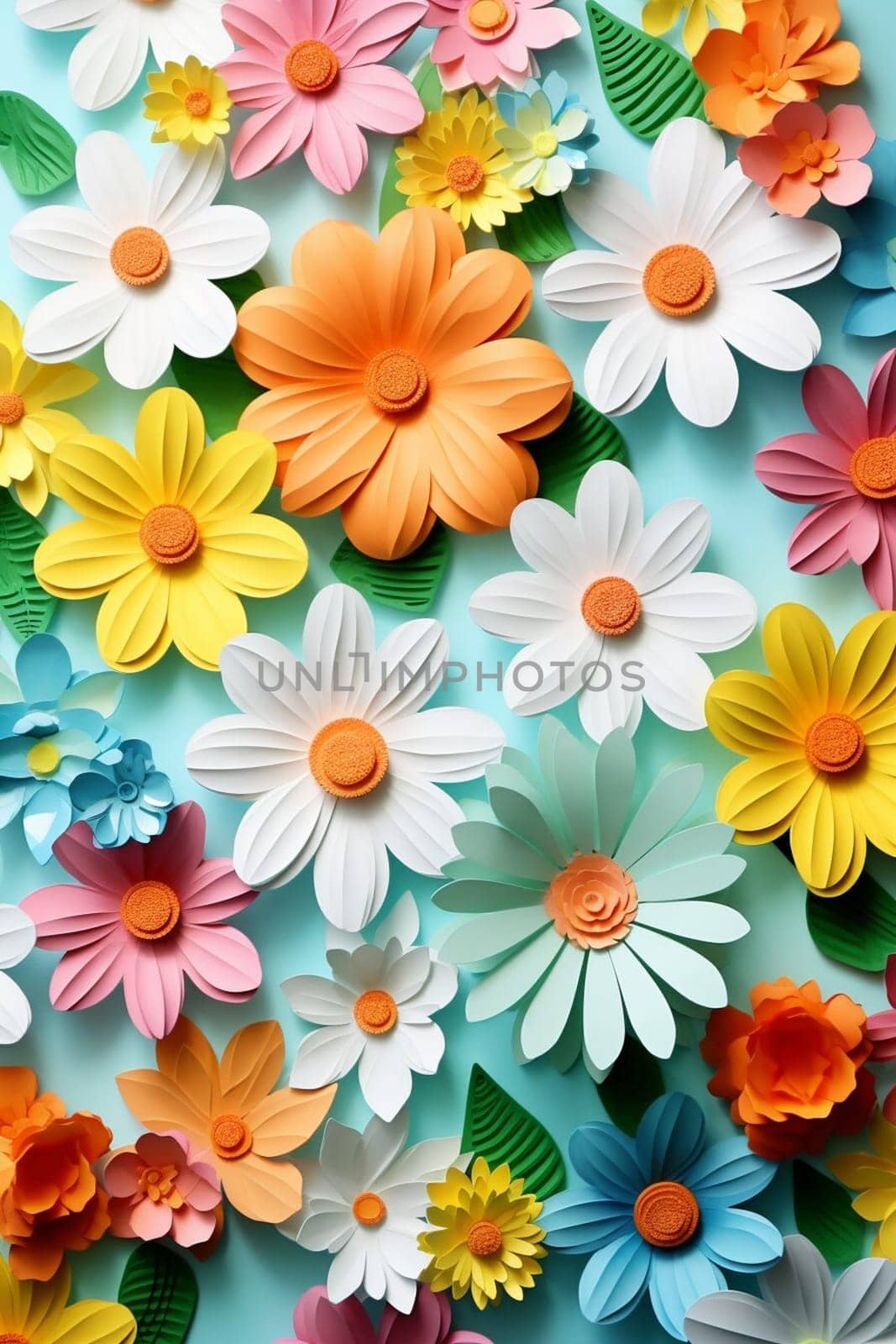 Spring and summer decorations background with beautiful wild flowers. Copy space for text banner. by sergeykoshkin