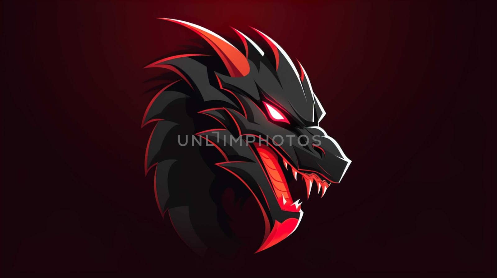 logo simple mascot dragon  , Generate AI