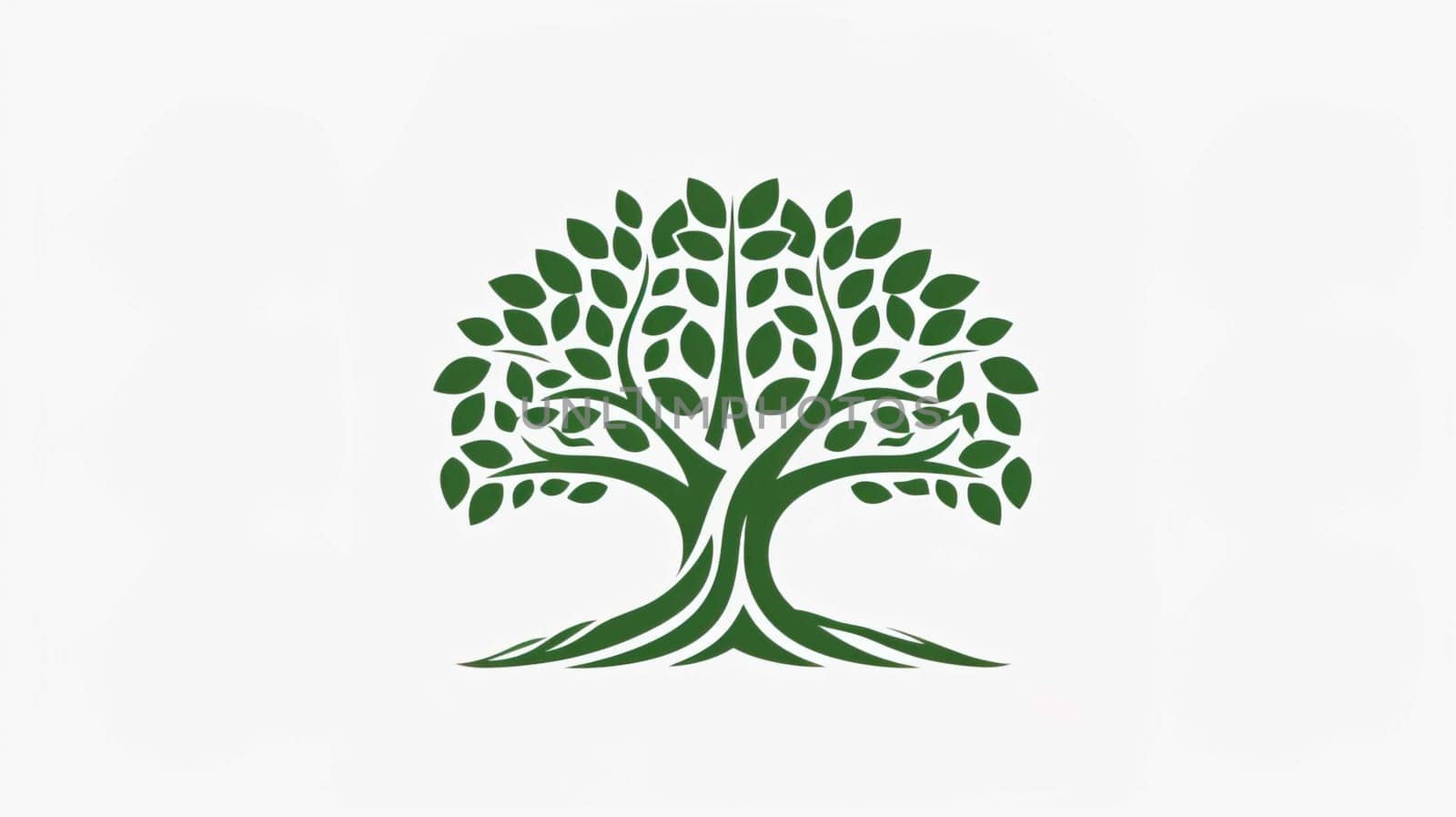 logo, company, shade tree, green, white background , Generate AI