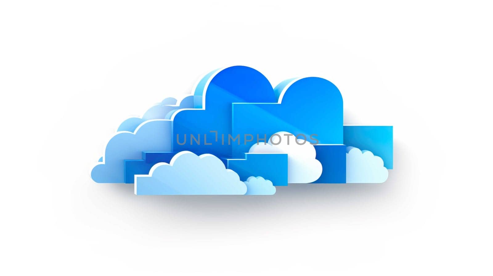  logo blue clouds, white background Generate AI