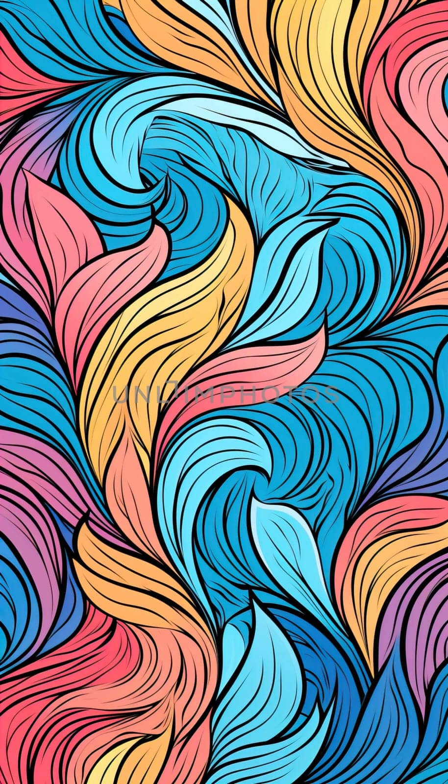 Art style pattern colorful for wedding invitation, wall art and card template   Generate AI by Mrsongrphc