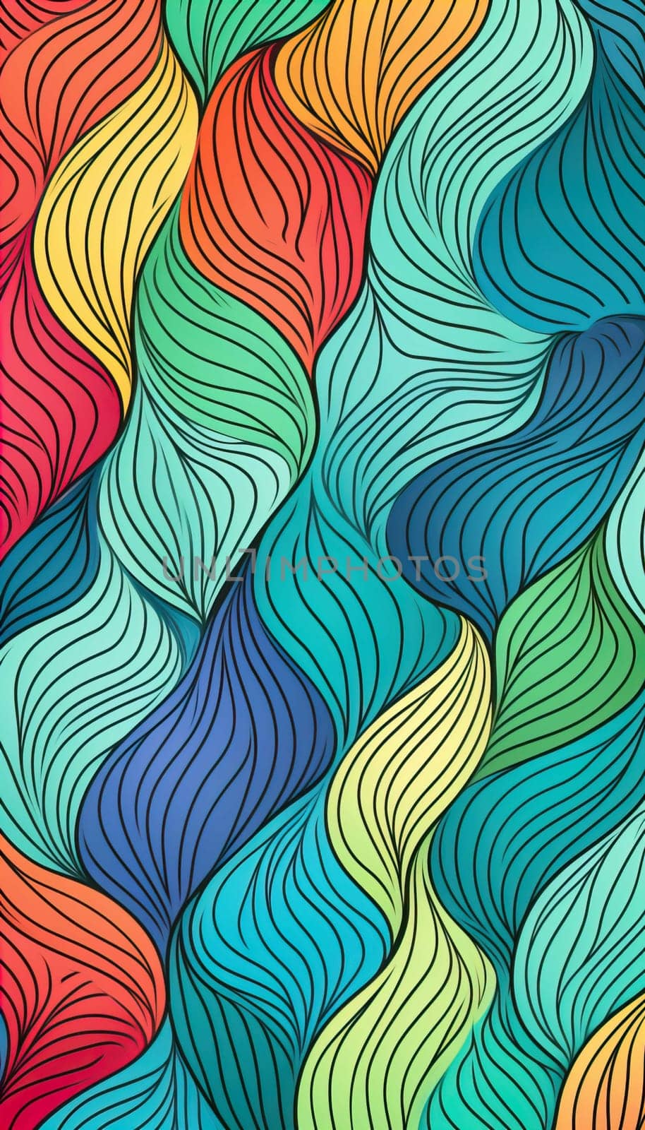 Art style pattern colorful for wedding invitation, wall art and card template   Generate AI