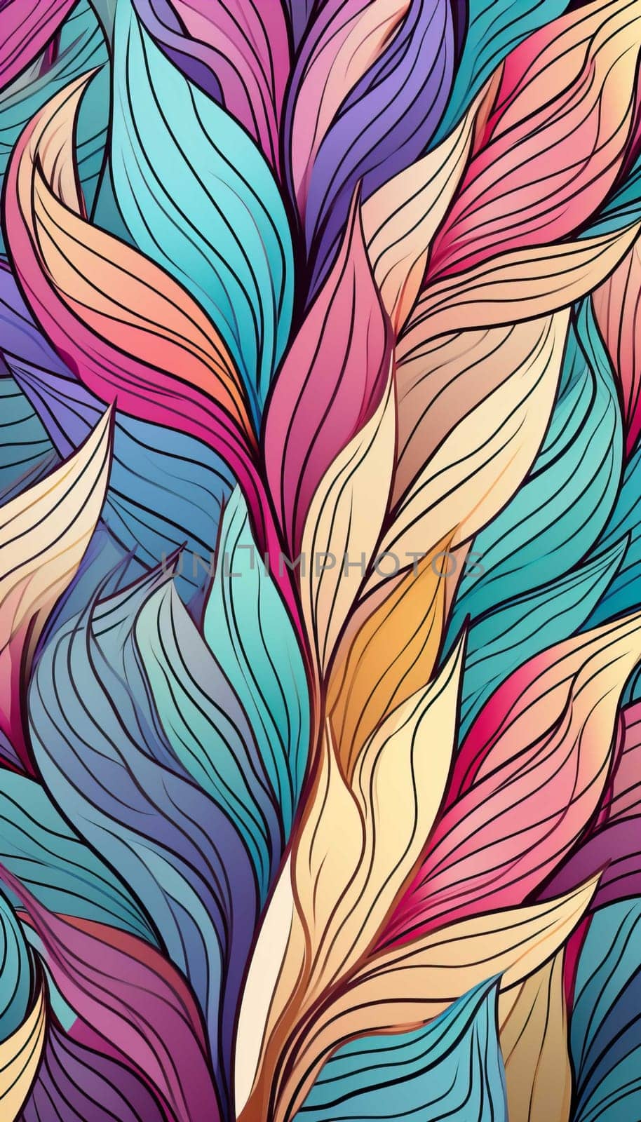 Art style pattern colorful for wedding invitation, wall art and card template   Generate AI