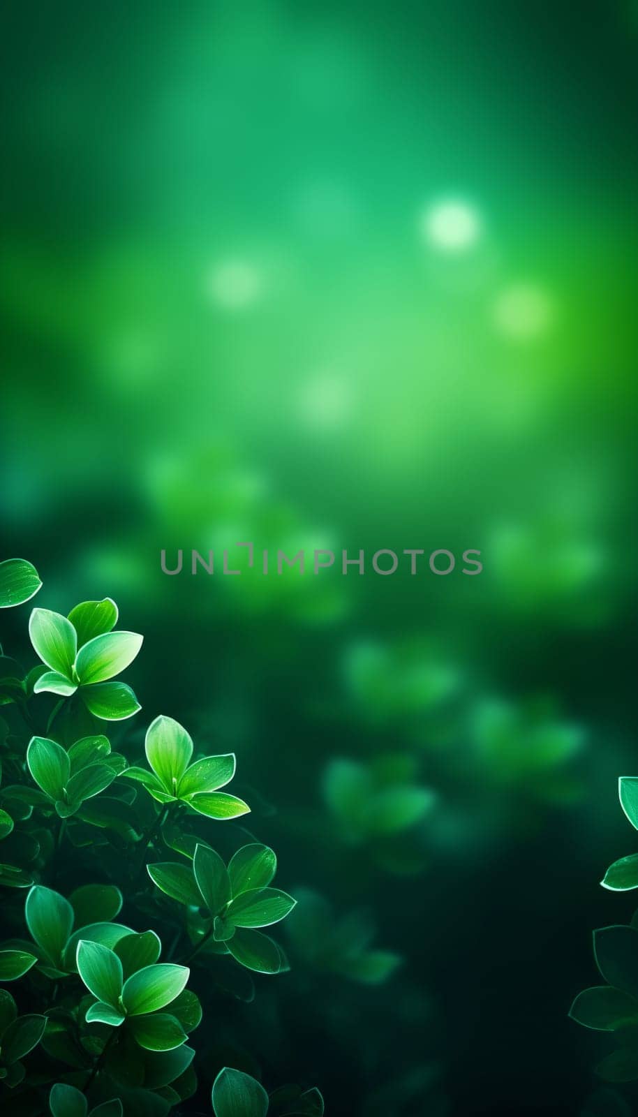 Wallpaper background , the above dynamic green   image Generate AI