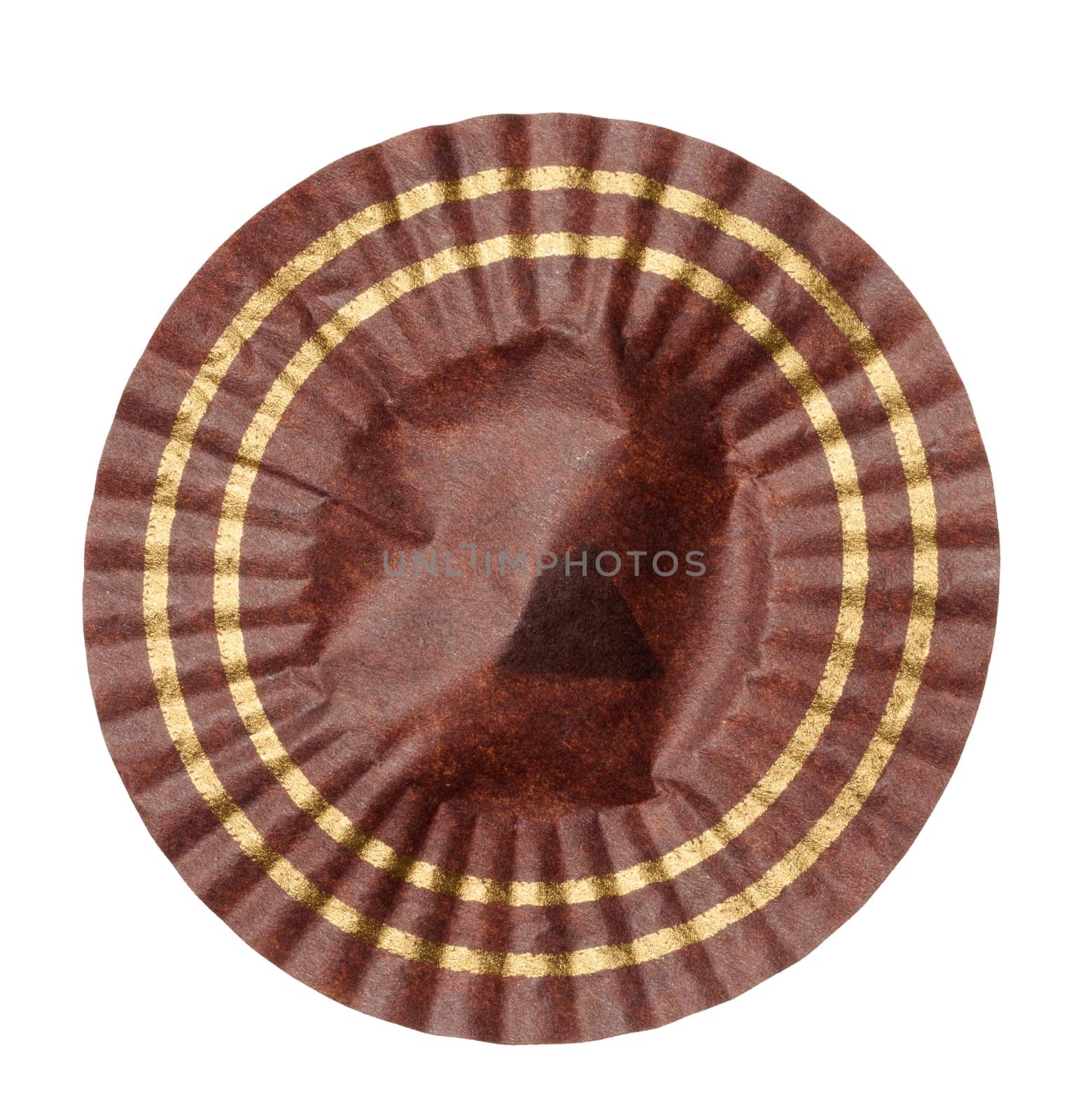 Paper round candy wrapper on isolated background by ndanko