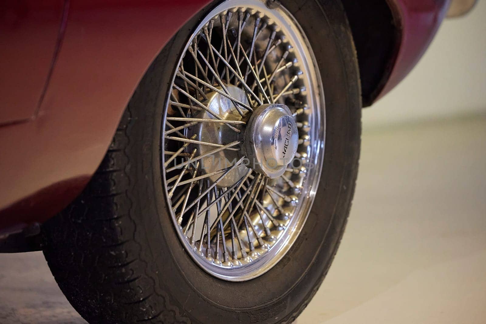 Kvarndrup, Denmark, 13th of January, 2024: Wheel of Yagur E-type.