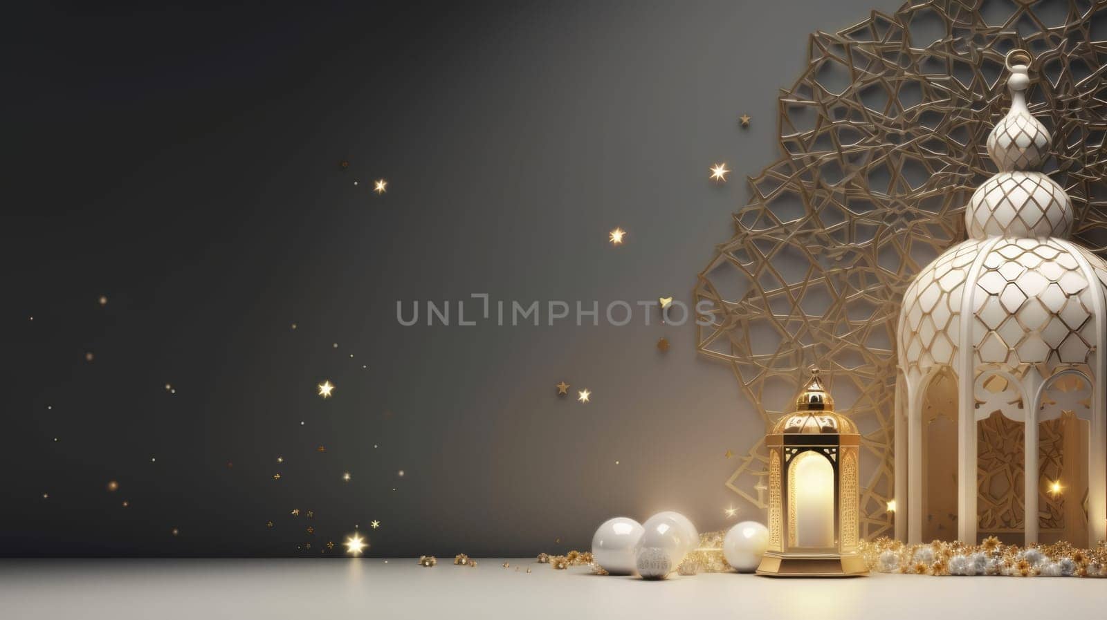 Islamic lantern luxury ramadan kareem celebration background by natali_brill