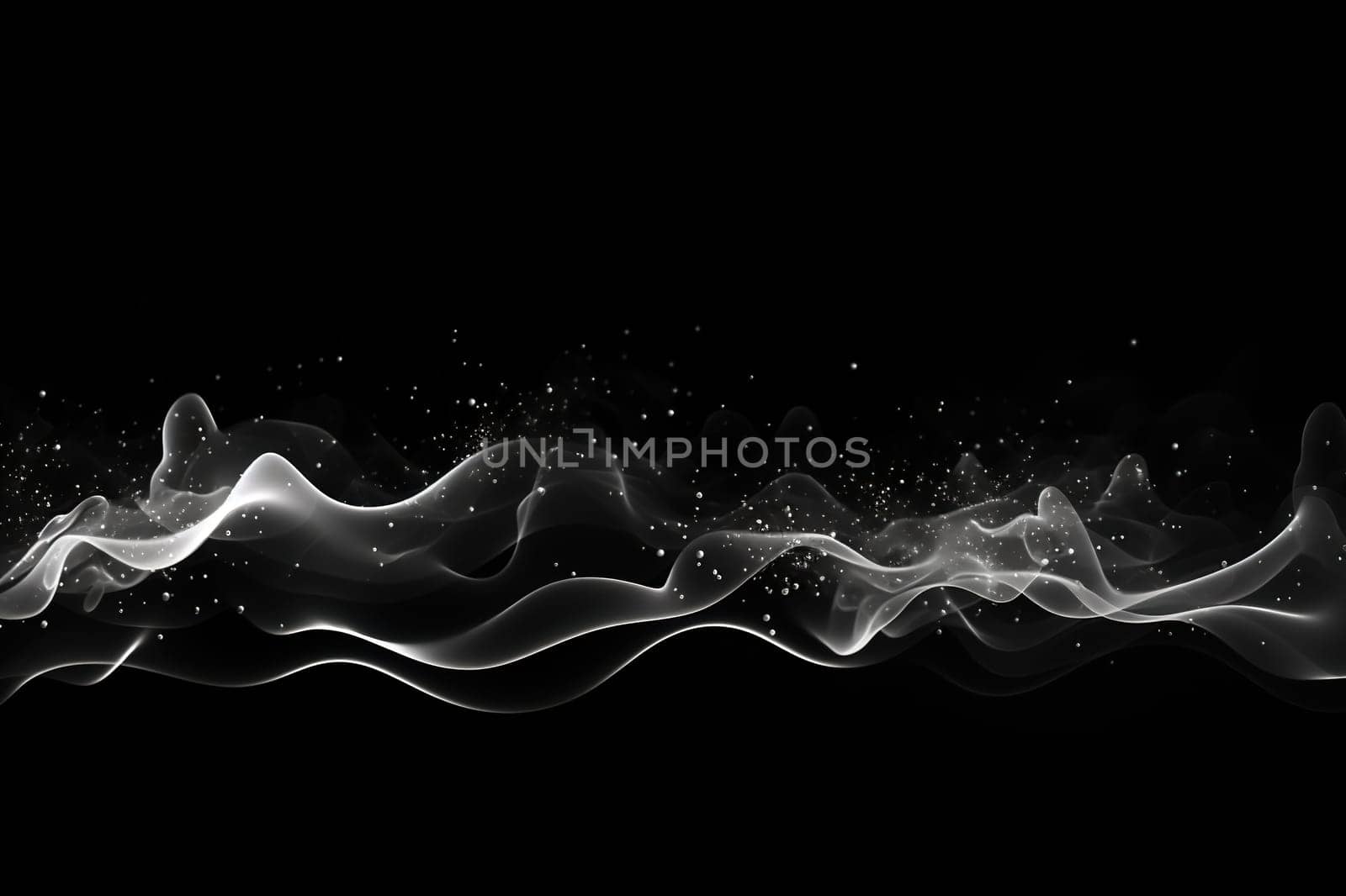 Light black small smoke on a white background. Generated by artificial intelligence by Vovmar