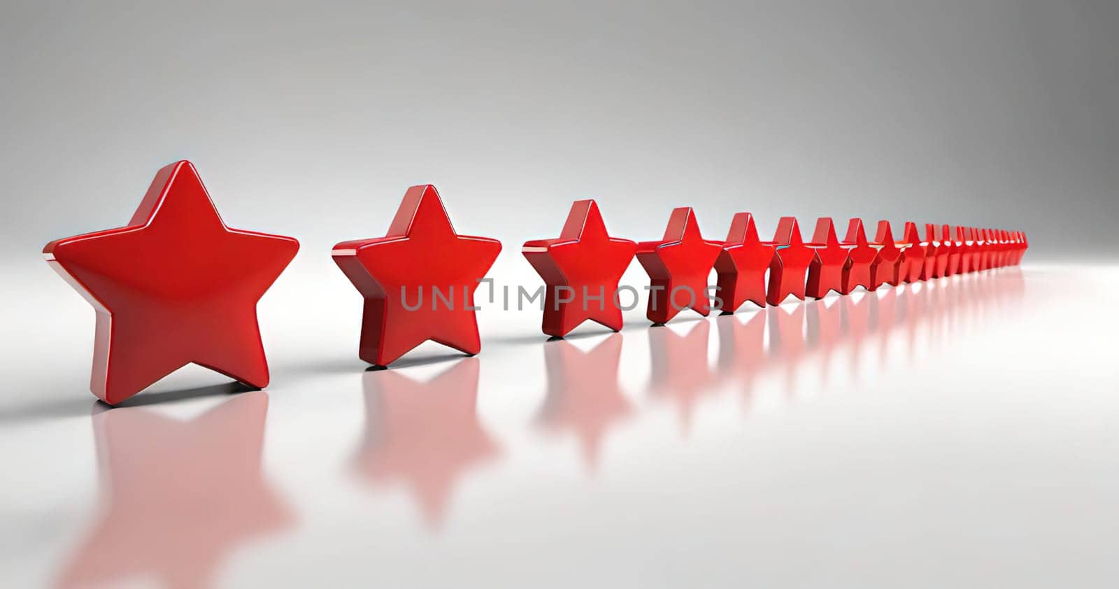 Red stars on a white background. 3d rendering. 3d illustration.Red star on a stand on a gray background. 3d rendering of a red star on a white background with shadow.Christmas decoration.