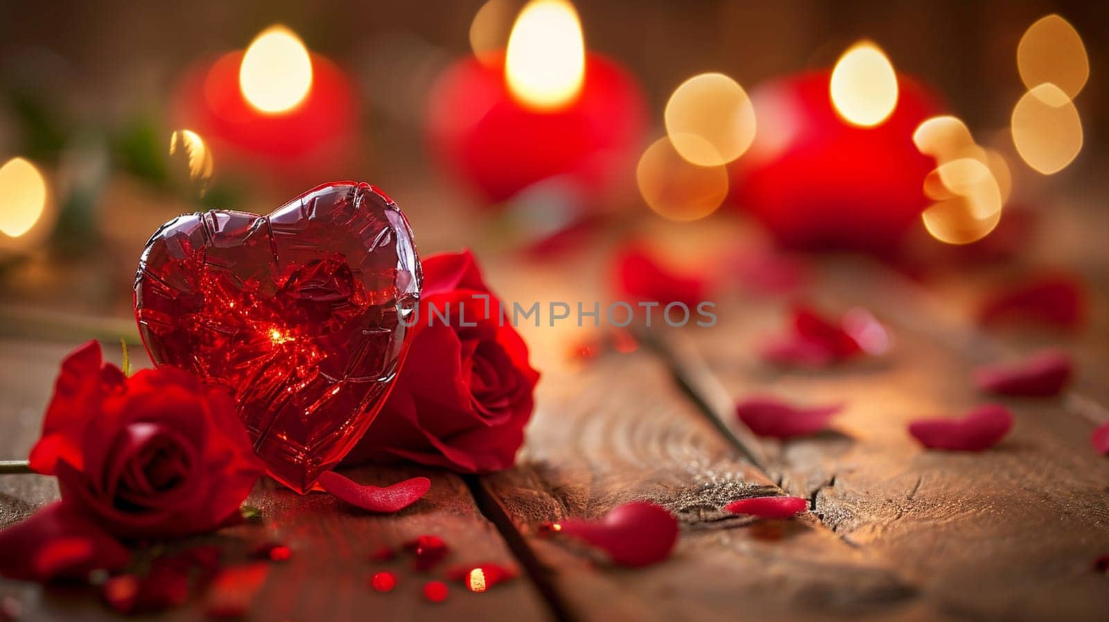 Beautiful red card with hearts. Love concept, Valentine's Day greeting card. Selective focus. Generative AI, by mila1784