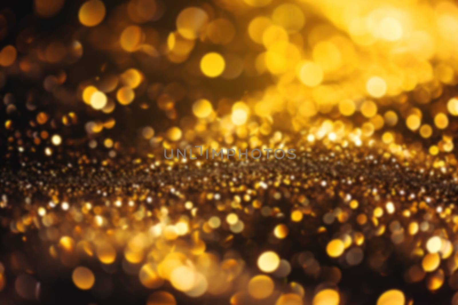 A sparkling golden bokeh background, ideal for festive occasions, luxury branding, or elegant product showcases. Generative AI