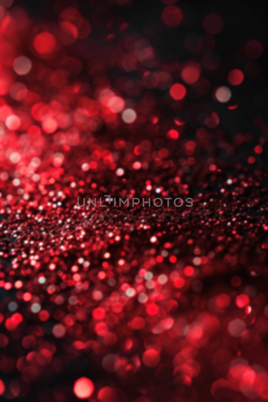 A dynamic red glitter explosion, perfect for vibrant celebrations, passionate themes, or energetic product backgrounds. Abstract vertical backdrop with shiny particles. Valentines Day. Generative AI