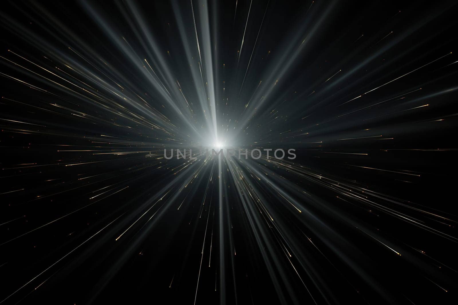 Diverging rays in the dark. Abstract luxury background.