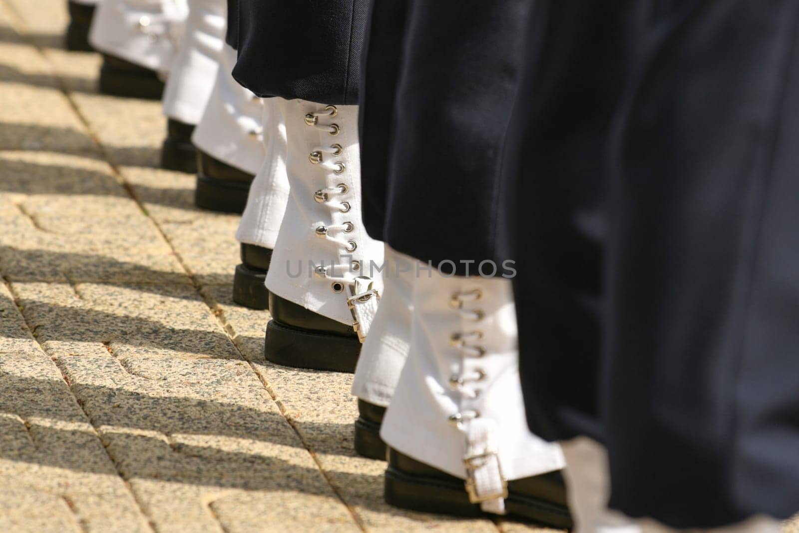 French military sailor shoes at a parade of 8 May