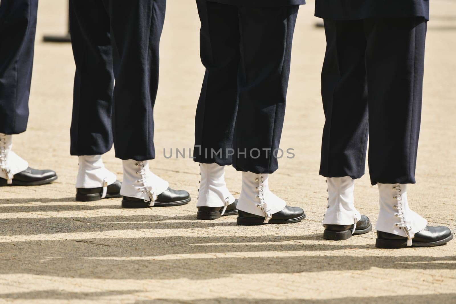 French military sailor shoes at a parade of 8 May