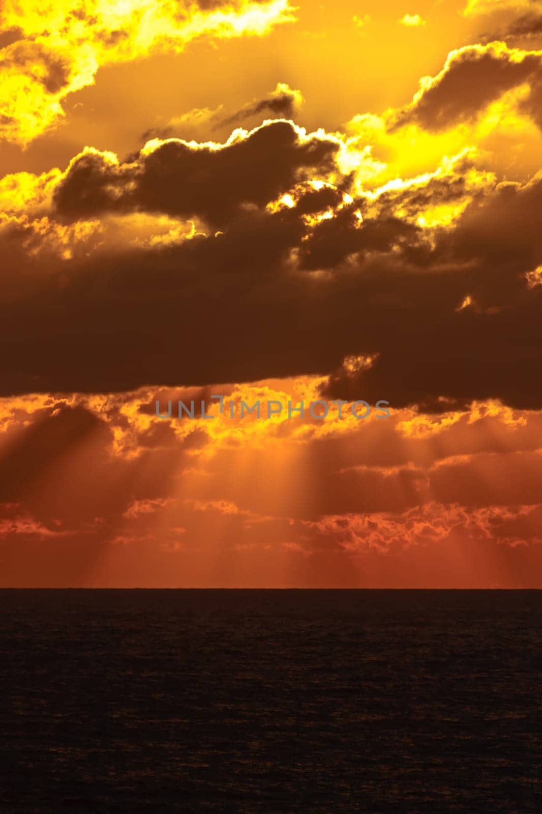 Fantastic sunset on the beach of Conil de la Frontera, Cadiz, Spain