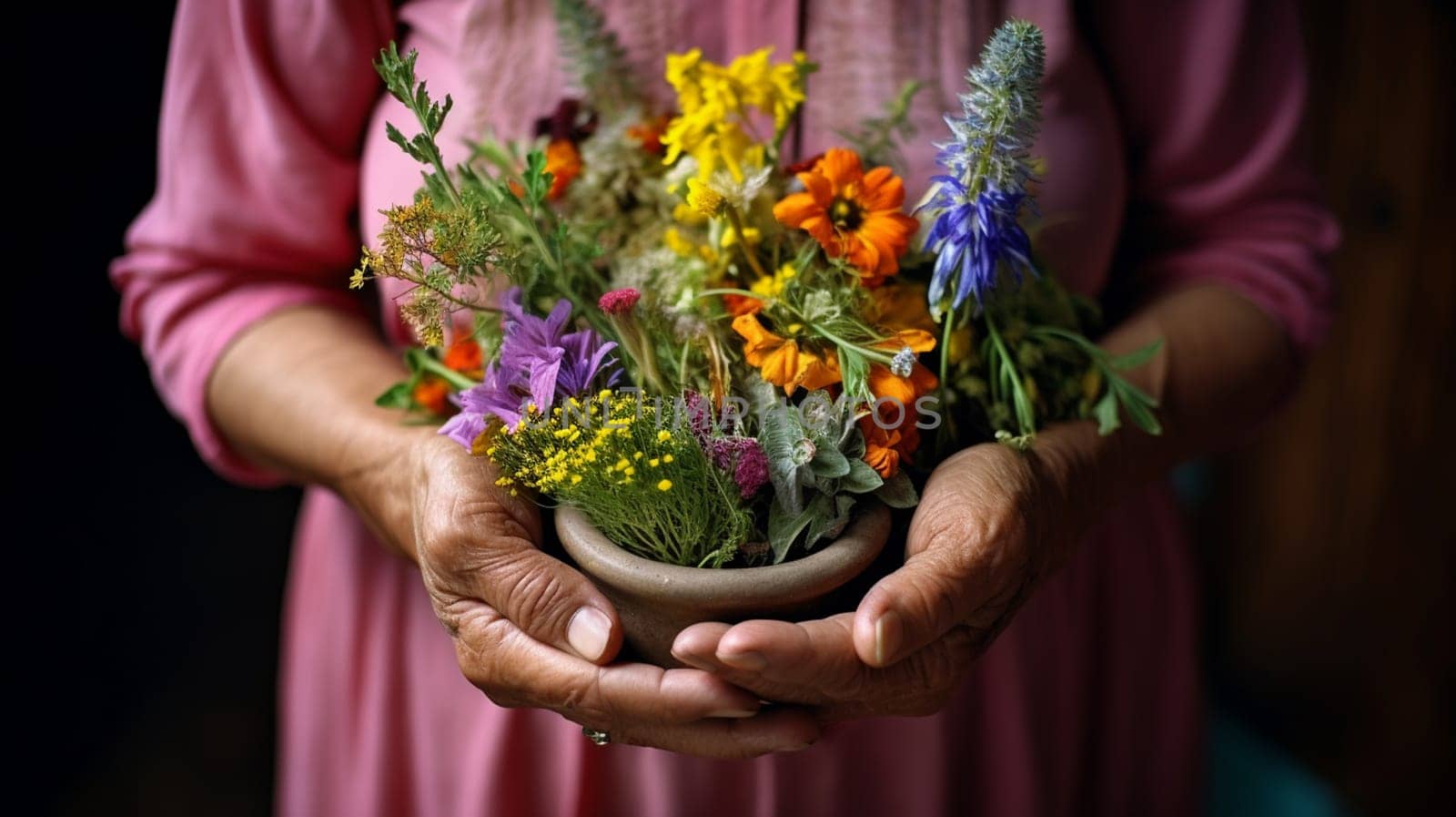 Planting a flower garden, spring summer. Selective focus. nature. Generative AI,