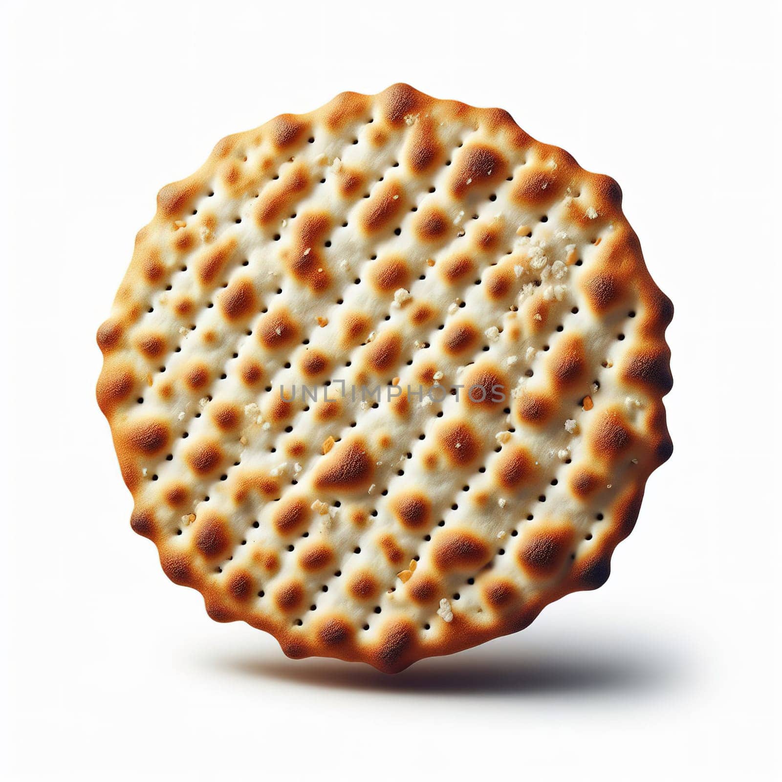 Jewish matzah and silver cups. Generative AI. High quality illustration