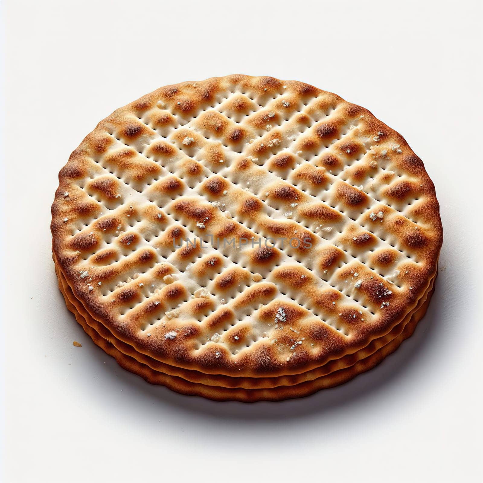 Jewish matzah and silver cups. Generative AI. High quality illustration