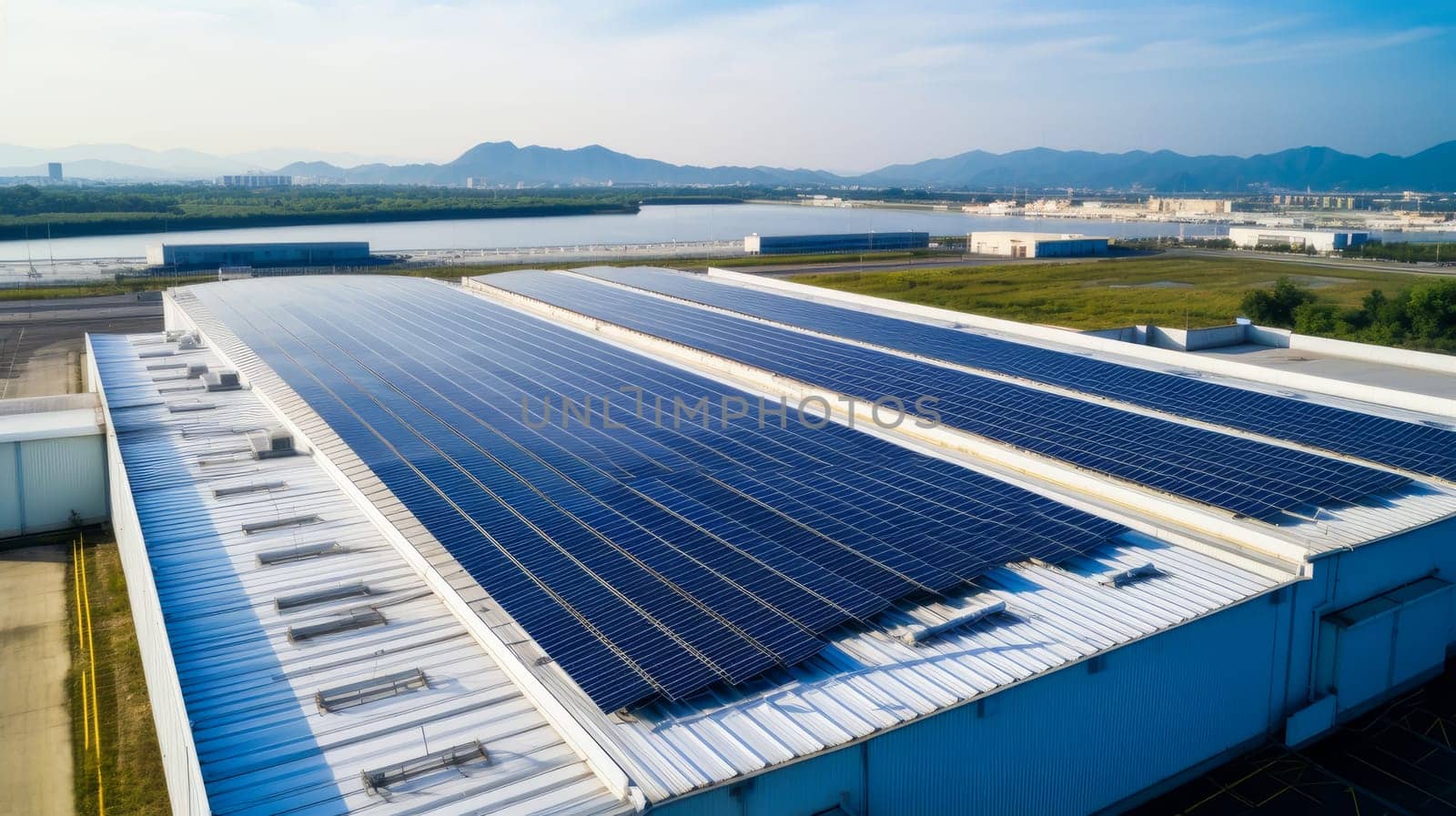 Solar panels outdoors, in production by Alla_Yurtayeva