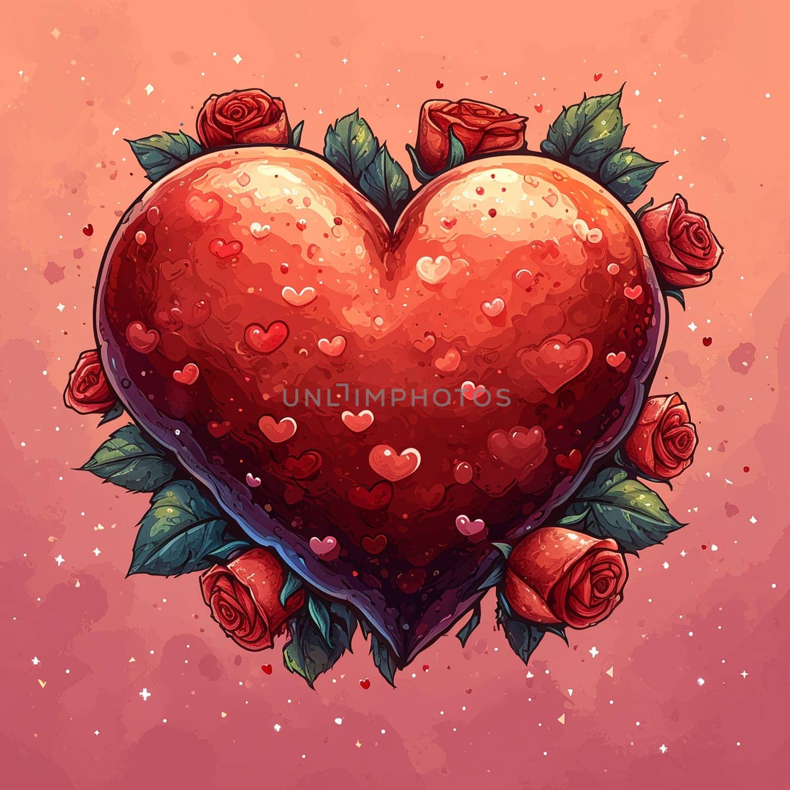 Colorful hearts pattern. Valentine's Day background by NeuroSky