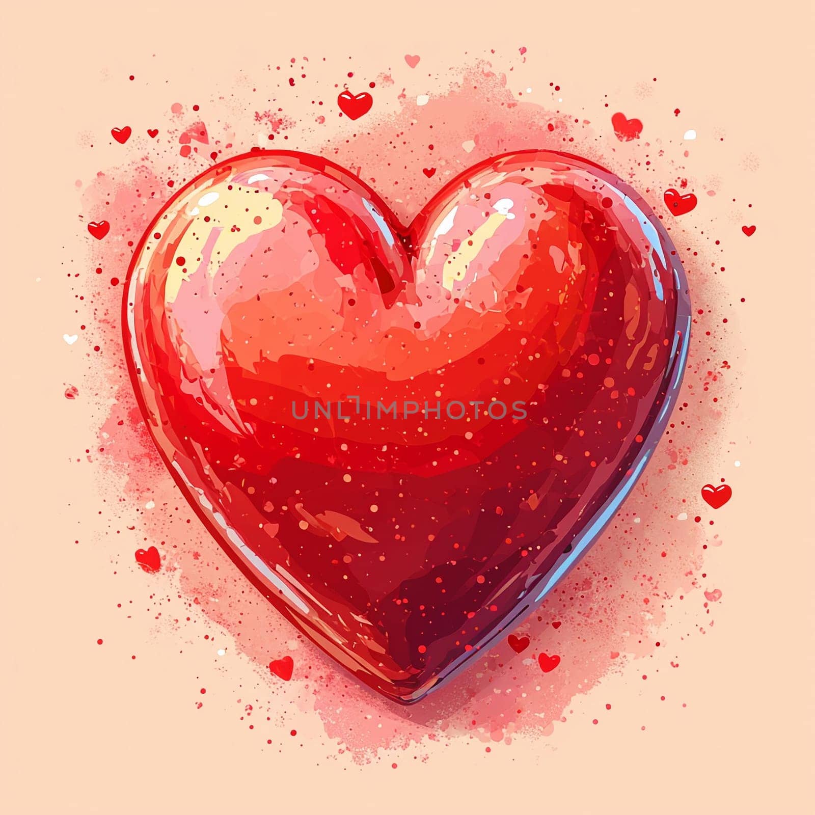 Colorful hearts pattern. Valentine's Day background. High quality photo