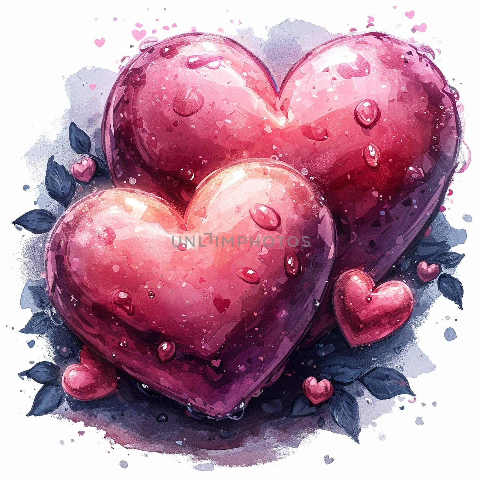 Colorful hearts pattern. Valentine's Day background. High quality photo