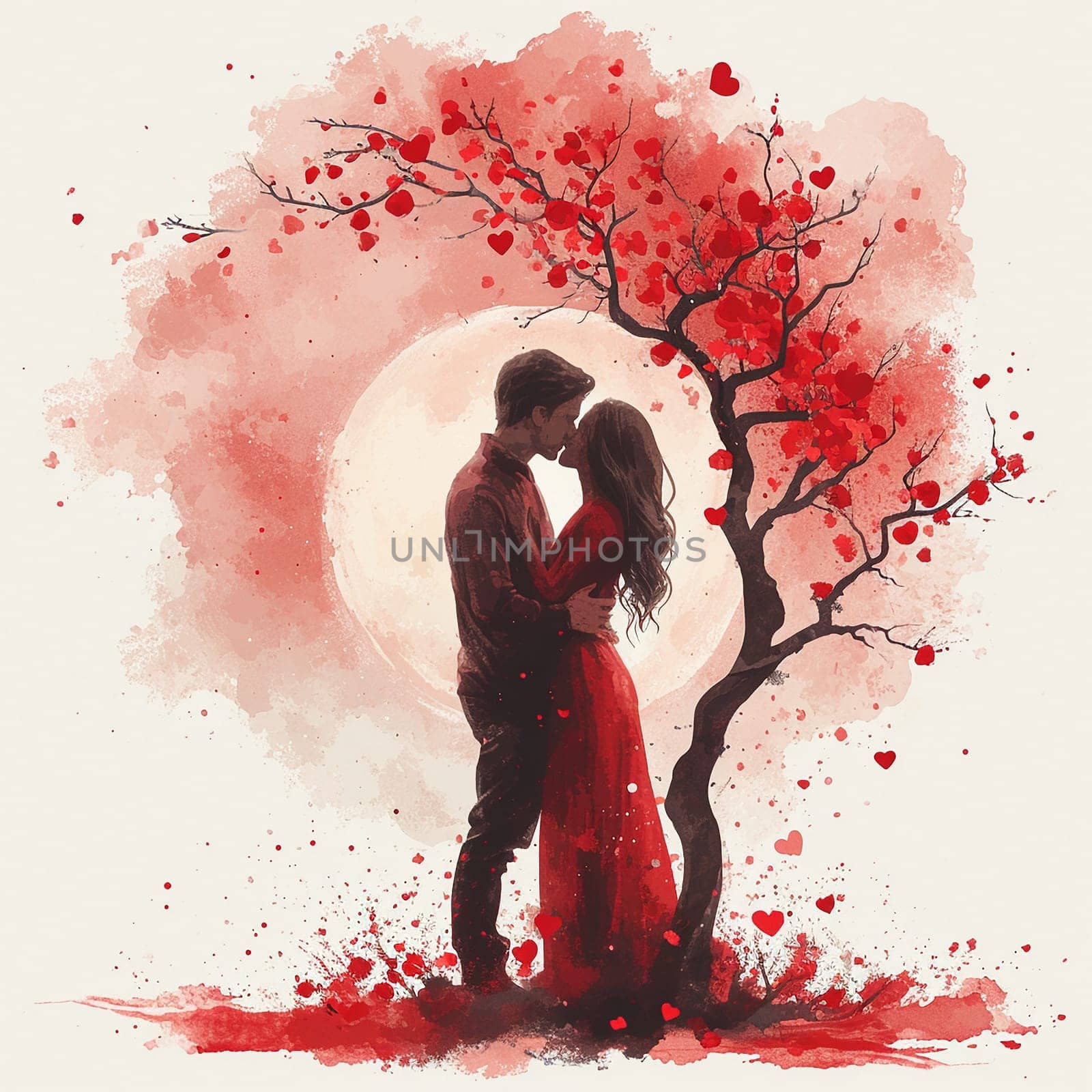 A beautiful drawing of a beloved couple. Valentine's day by NeuroSky