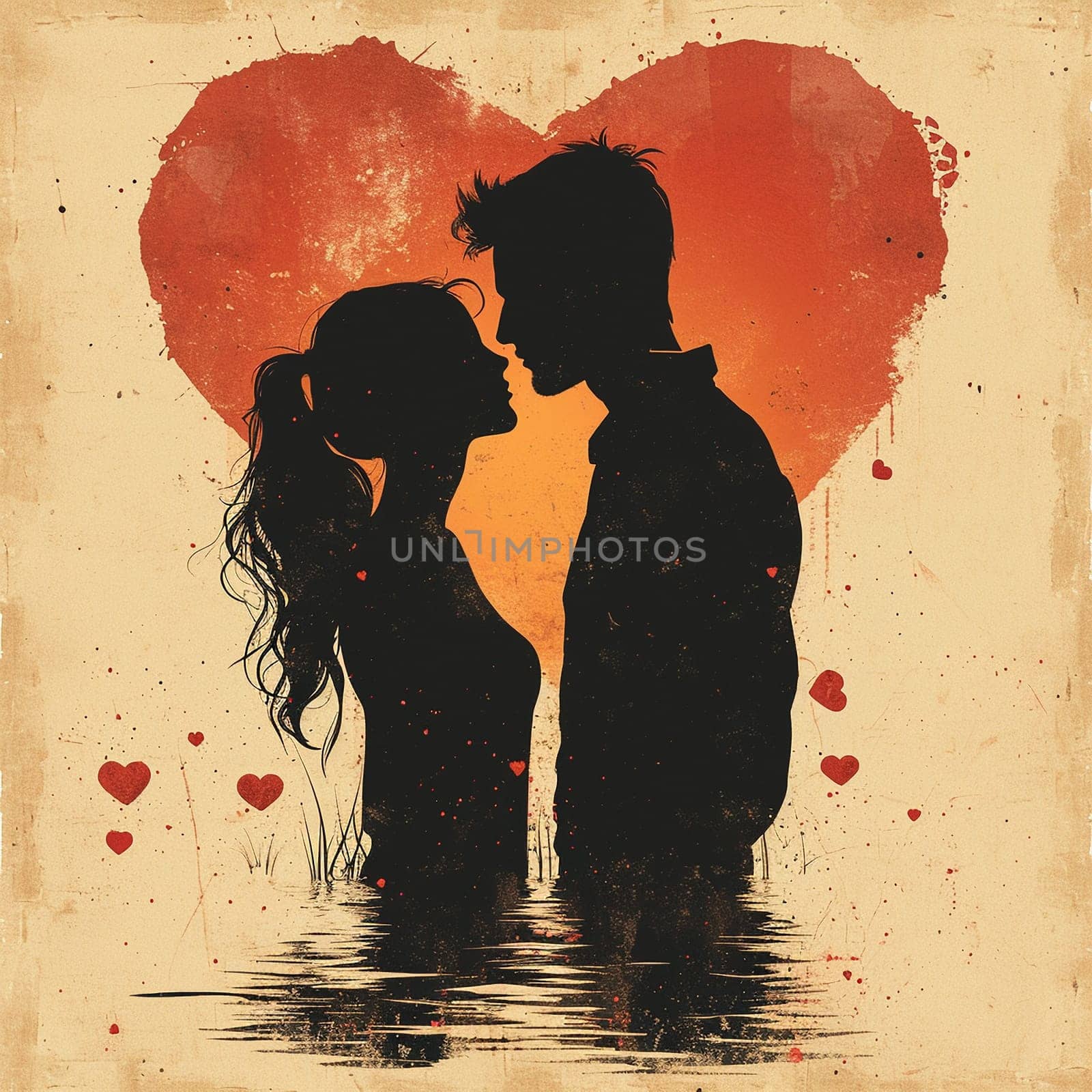 A beautiful drawing of a beloved couple. Valentine's day by NeuroSky