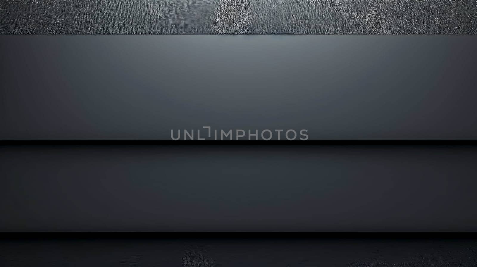 minimalistic and sophisticated design with a textured dark upper half transitioning to a smooth dark grey lower half, suitable for a modern, elegant background with ample copy space by Edophoto