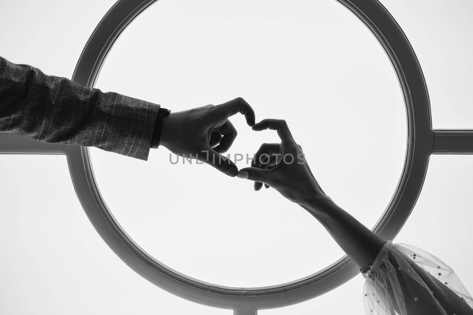 two hands show a heart. High quality photo