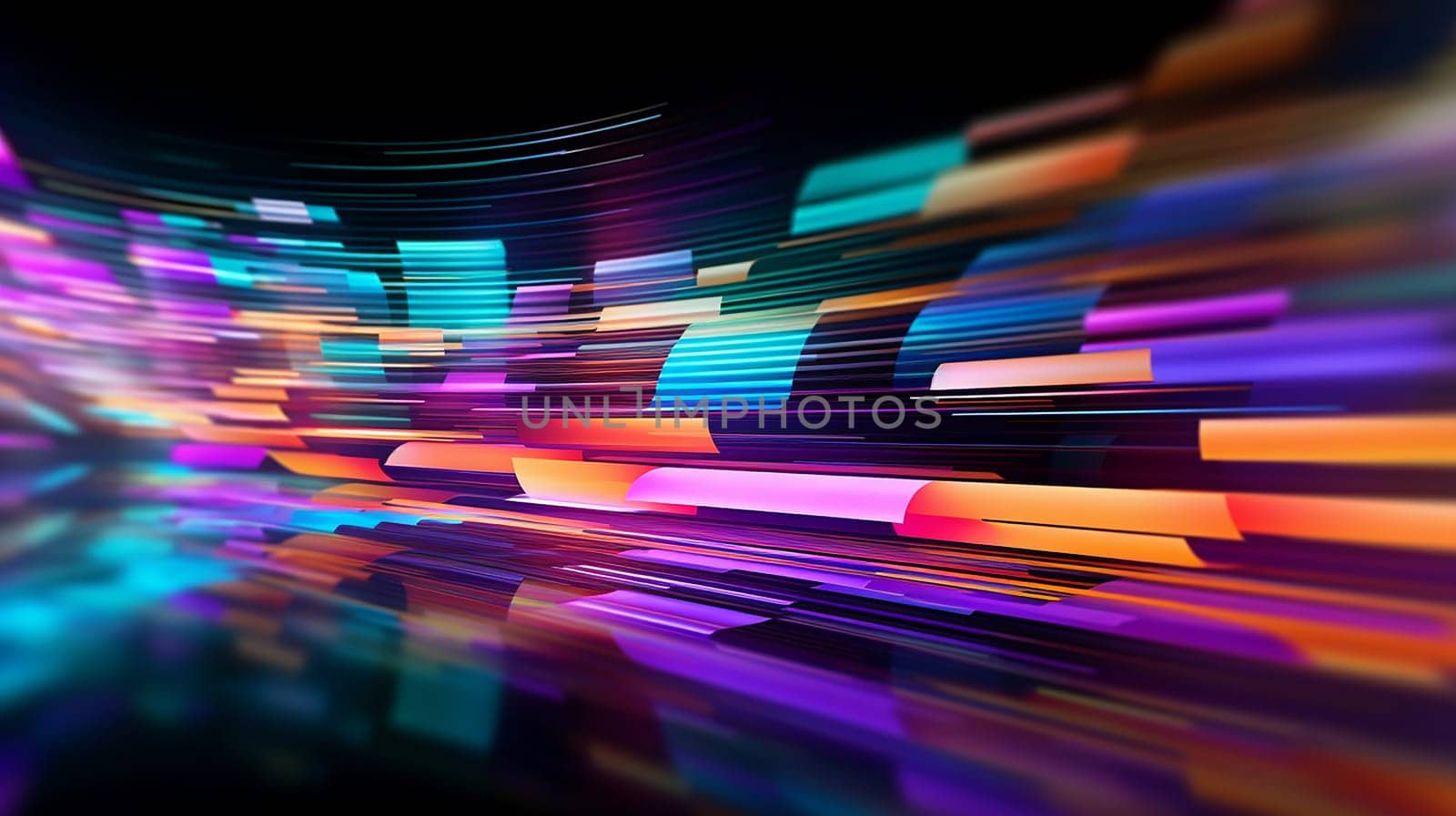 Vibrant abstract digital art with dynamic motion blur effect. by Hype2art