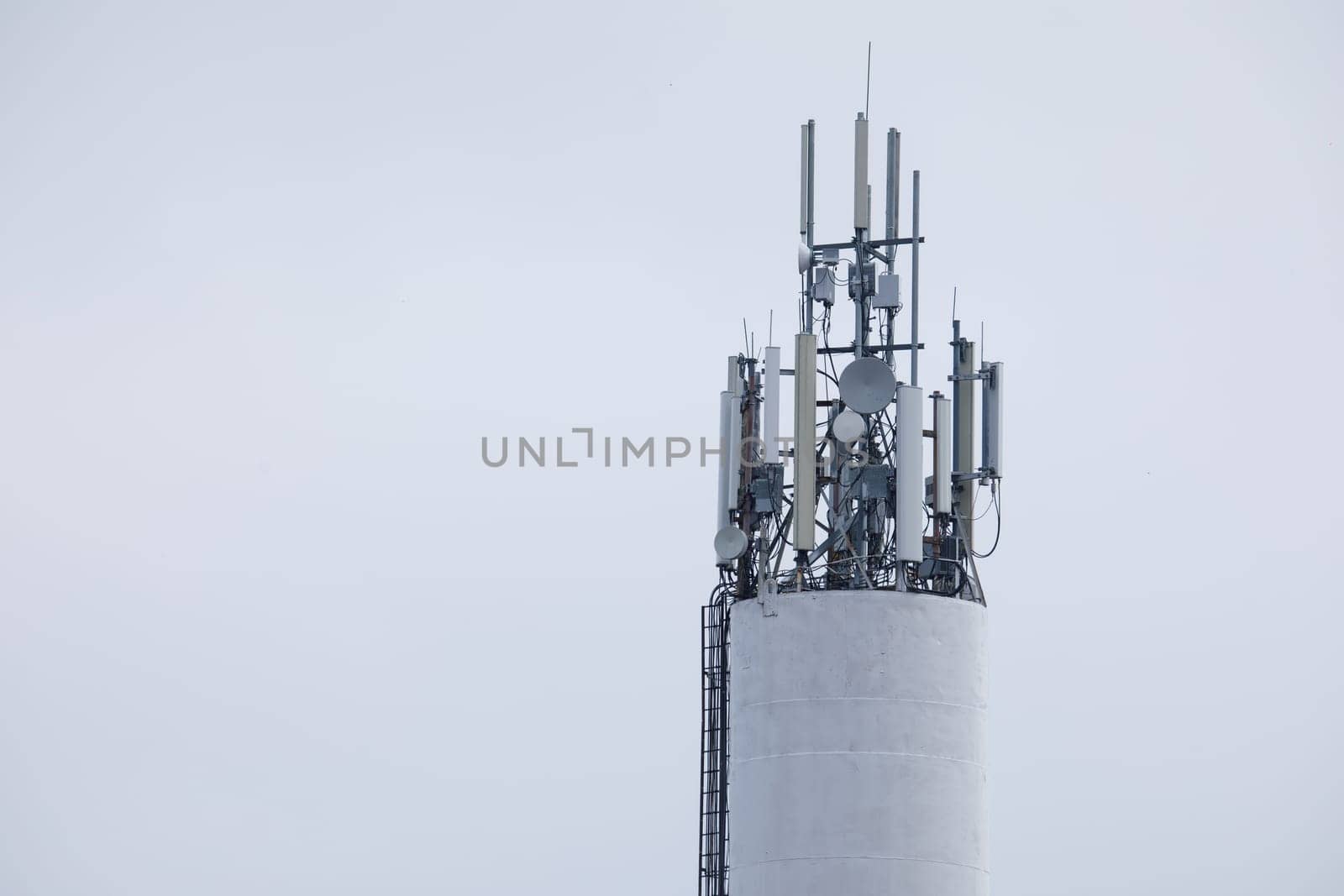 tower of mobile operators 4G, communication station. High quality photo