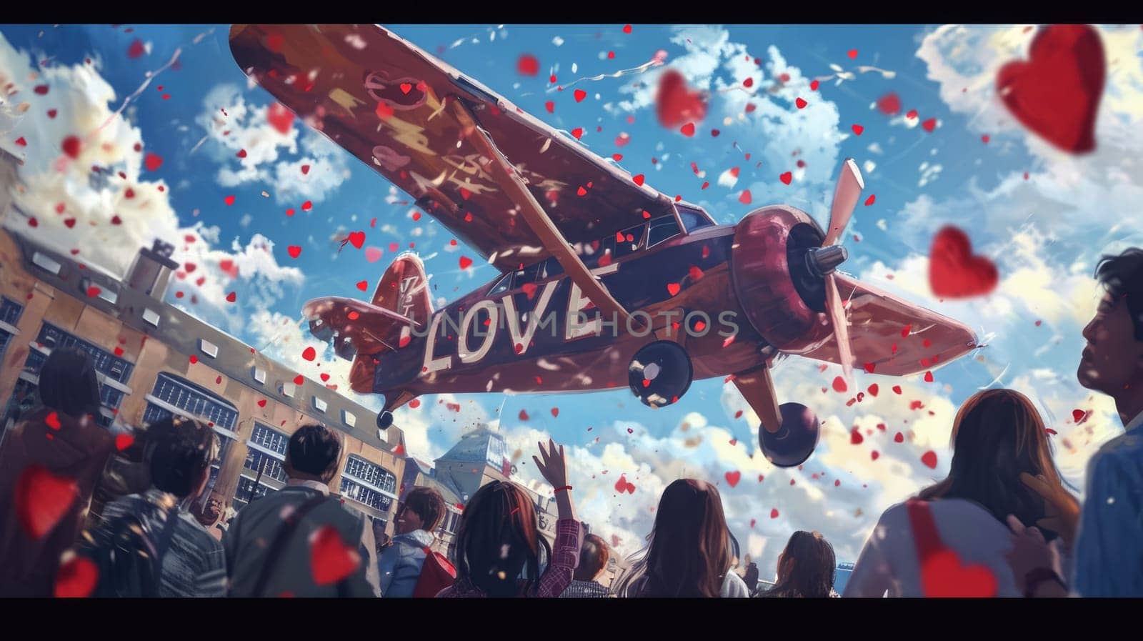 love is in the air, romantic valentines day love pragma concept , make love, not war