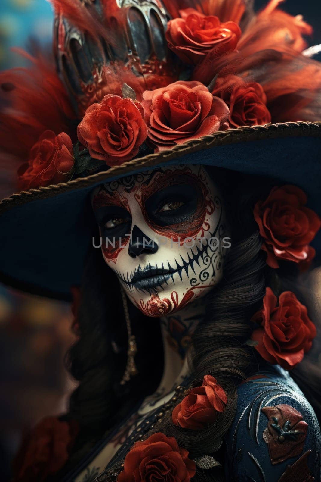 People celebrate the Day of the Dead. Generative AI by golfmerrymaker