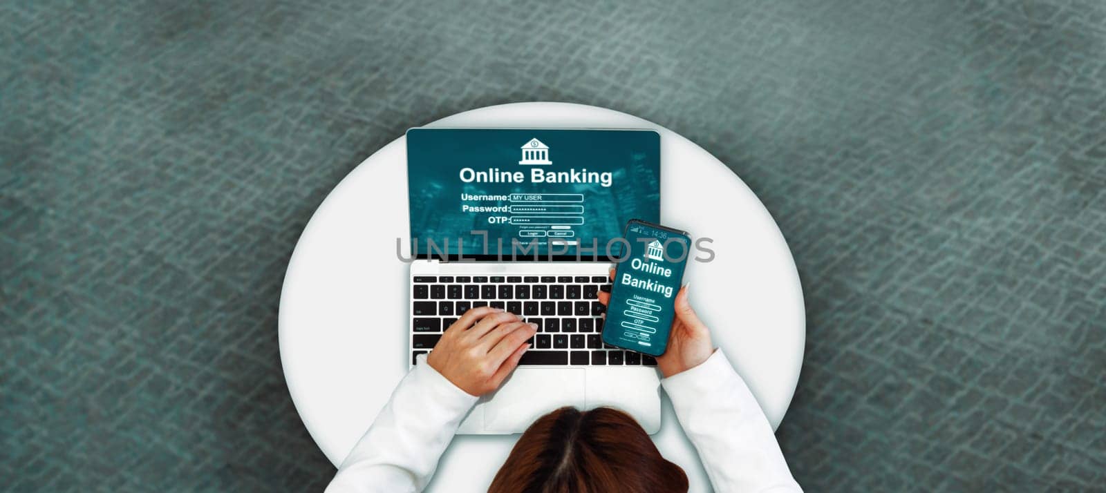 Online Banking for Digital Money Technology uds by biancoblue