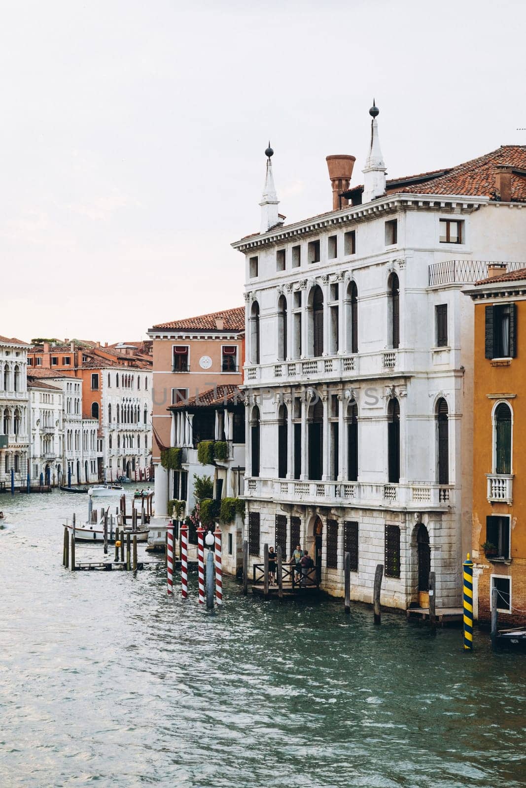 venice grand canal gondolas and old houses. High quality photo