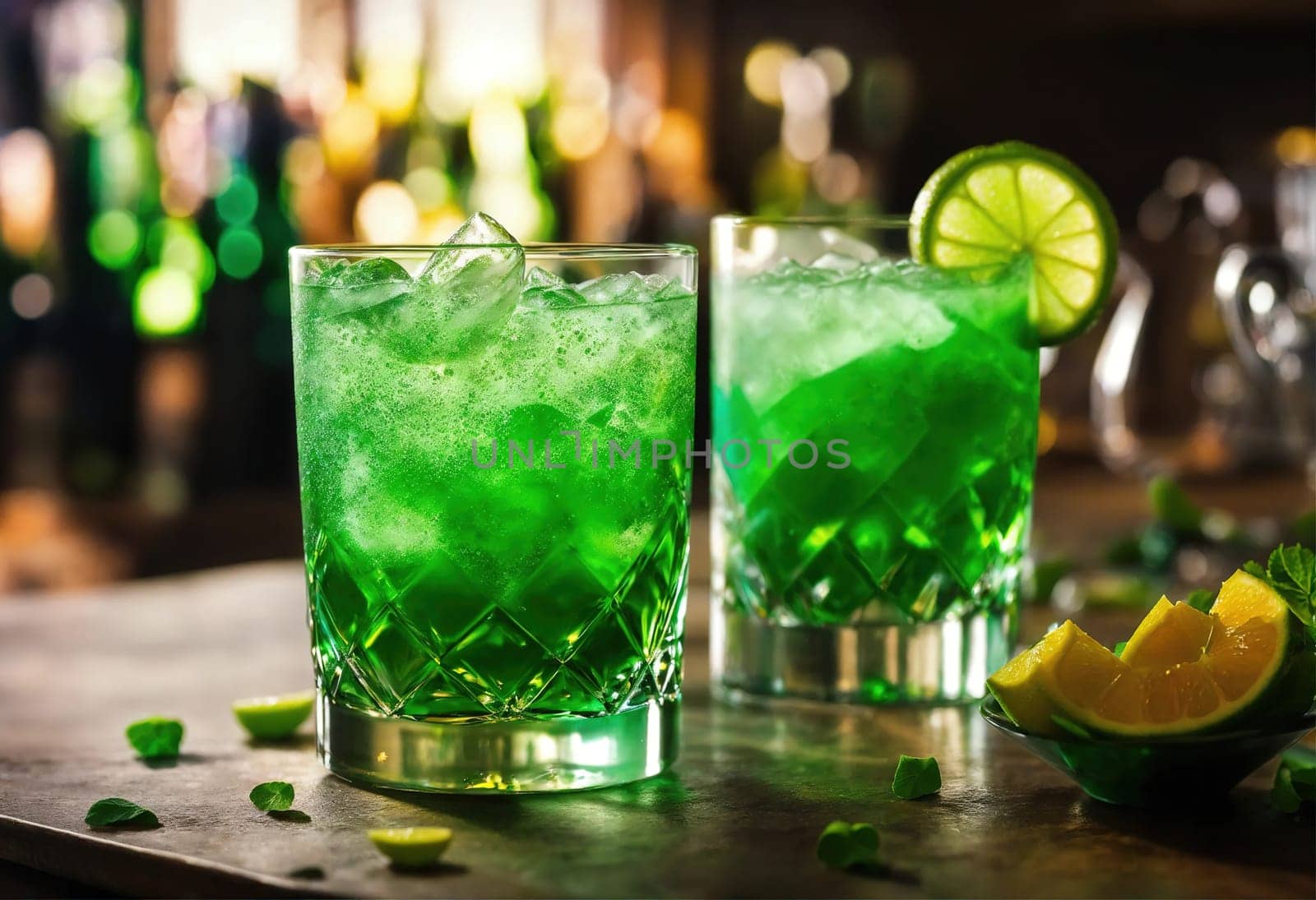 St. Patrick's Day Drinks. Generative AI. High quality illustration